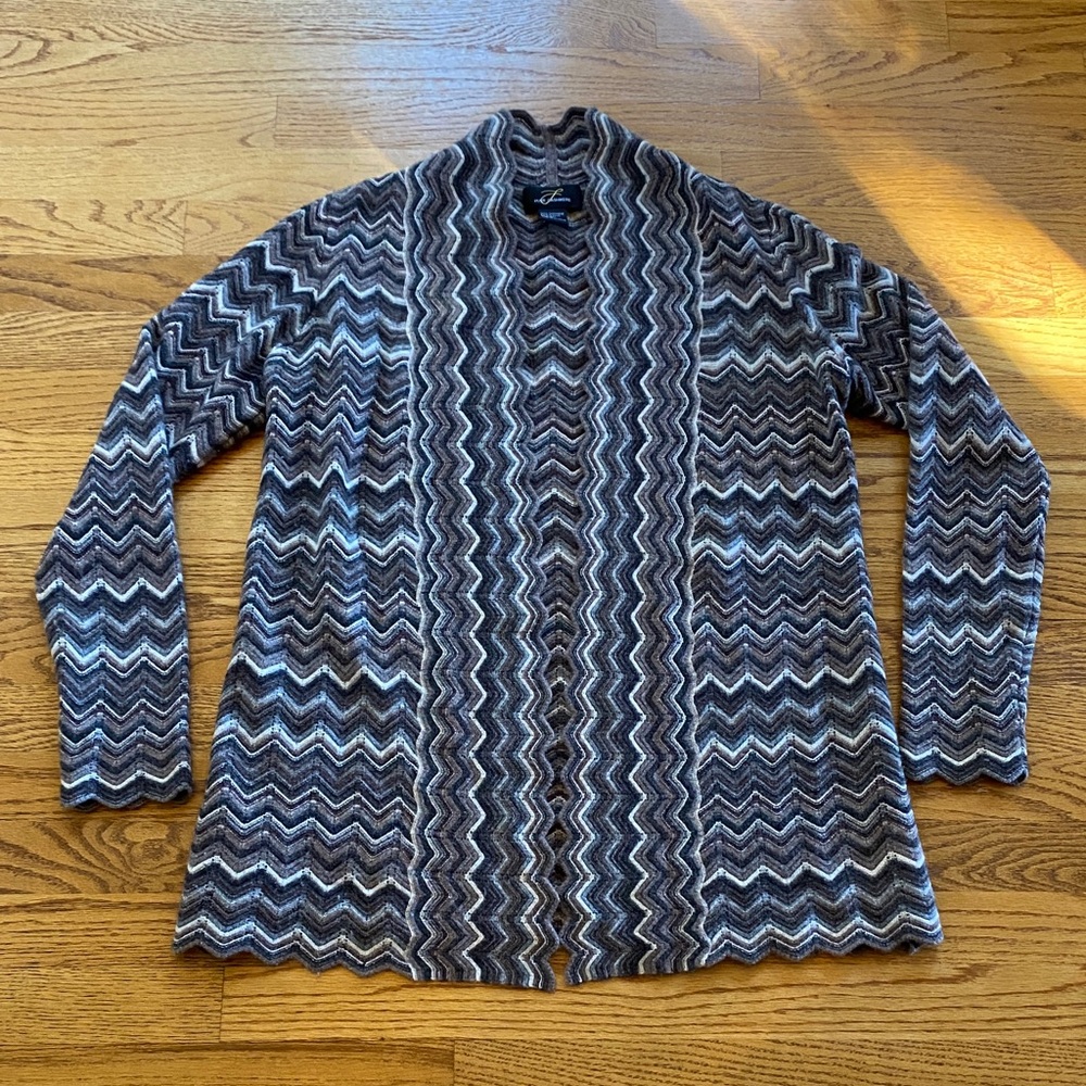 Chevron Patterned Cardigan